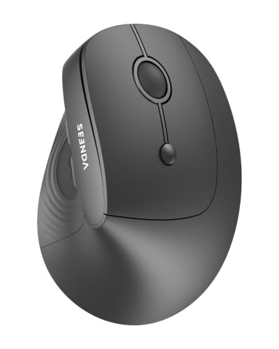 Image of seenda Ergonomic Wireless Mouse, MOU200 Vertical Bluetooth Mouse with 2.4G USB Receiver, Dual Bluetooth, Quiet Clicks, 52 Grip, 3-Level DPI, 116g Right Hand Mouse for Laptop PC Mac Android, Black