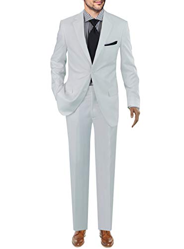 GN GIORGIO NAPOLI Men's Two Button 2 Piece Suit Set Modern Fit Jacket with Pant