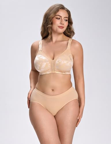 Image of Wingslove Women's Minimizer Bras Full Coverage Wirefree Comfort Plus Size Bra Large Bust Non Padded