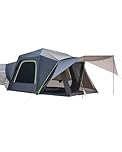 VEVOR SUV Tent for Camping, 10FT L x 10FT W, Waterproof PU2000mm Spacious Double Layer Design for 5-8 Person, SUV Camping Tent with Shade Awning and Mesh Windows, Includes Rainfly and Storage Bag