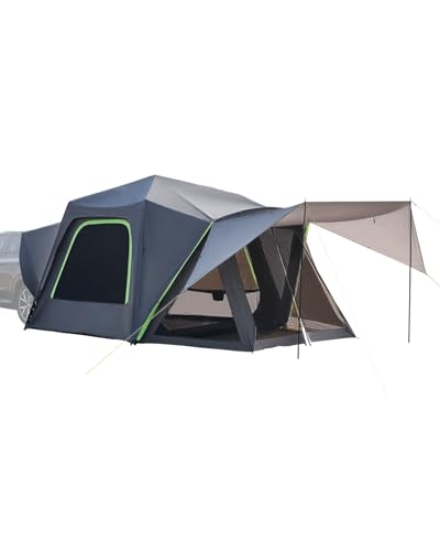 VEVOR Tenda da Campeggio per Auto 305 x 310 x 230 cm Tenda da Campeggio SUV, Impermeabile PU2000 Spazioso Design a Doppio Strato per 5-8 Persone, Tenda Parasole, Finestre in Rete, Tettoia Antipioggia