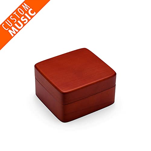 Custom Music Box - Upload Your Own Songs With Usb, 15 Songs Space, Exterior Matte Wood Tone Finish Musical Box With Small Compartment (L3 - Volume/On+Off/Sensor/Usb/Recharge) #TOP1