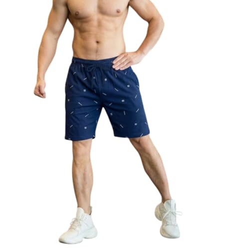 Image of FEEL TRACK Men Cotton Printed Shorts