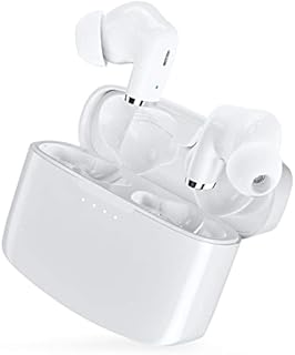Profon Wireless Earbuds, E90 Plus Wireless Earphones with Bluetooth 5.2, HiFi Stereo/ENC Crystal-Clear Call/Dual Mic/IPX8 Waterproof/2 Ways Charge/White In-Ear Wireless Headphones for Sports, Office