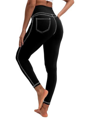 VOOVEEYA Curvy 25-inch High-Waist Leggings with Back Pockets