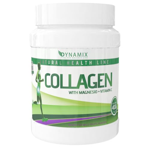 DYNAMIX Colágeno con Magnesio y Vitamina C 400g | Sabor FRUTAS DEL BOSQUE | Flexibilidad Articular, Huesos y Músculos | Natural Health Line