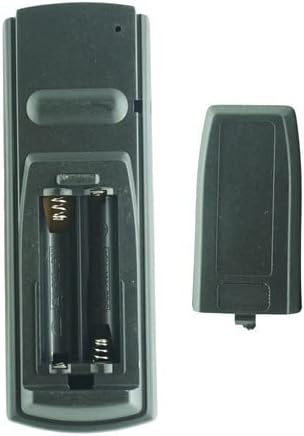 De volta view do mando a distancia co compartimento das pilas aberto