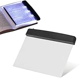 Book Light for Reading in Bed, Flat Book Reading Light Full Book Light Page Illuminator Panel Plate Lamp Board with Brightness Adjustment for Readers Kids Women Men