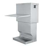 Deer Feeder,Galvanized Steel Hanging Gravity Deer Feeder with Lid,60 Pounds Capacities Automatic Deer Feeder Box,Weatherproof Outdoor Deer Feeders