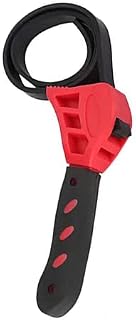 biyya® 6" Rubber Strap Wrench Adjustable Heavy Duty Rubber Pipe Wrench Multi-Function Bottle Opener Jar Pipe Wrench, Mechanics, Plumbers