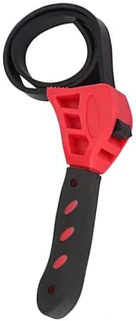biyya® 6" Rubber Strap Wrench Adjustable Heavy Duty Rubber Pipe Wrench Multi-Function Bottle Opener Jar Pipe Wrench, Mechanics, Plumbers