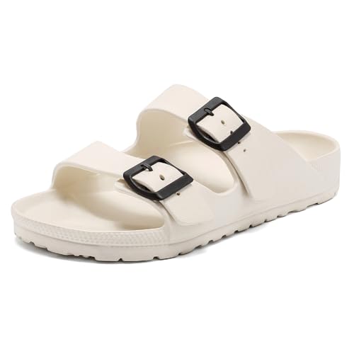 Foinledr Sandalias Cómodas Mujeres con Hebilla Ajustable, Chanclas Verano Antideslizantes para Hombres, Sandalias Unisex Suaves, Zapatillas Informales de Eva
