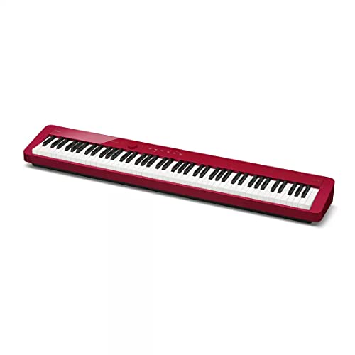 Image of Casio Privia PX-S1100 Digital Piano - Red Bundle with Adjustable Stand, Bench, Sustain Pedal, Instructional Book, Online Lessons, Austin Bazaar Instructional DVD, and Polishing Cloth