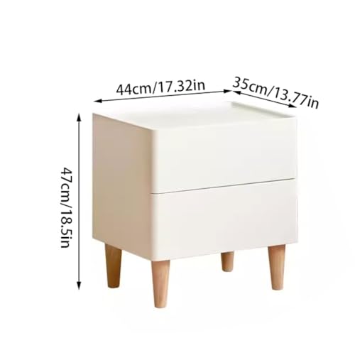 Table de nuit de chambre TUSUOD blanche en bois massif pour optimiser vos espaces