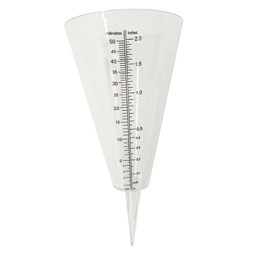 balacoo Garden Rain Gauge Cone Shaped Transparent Measuring Cup Tool for Outdoor Use for Farming Meteorological Statistics Controlled Watering Your Backyard Lawn