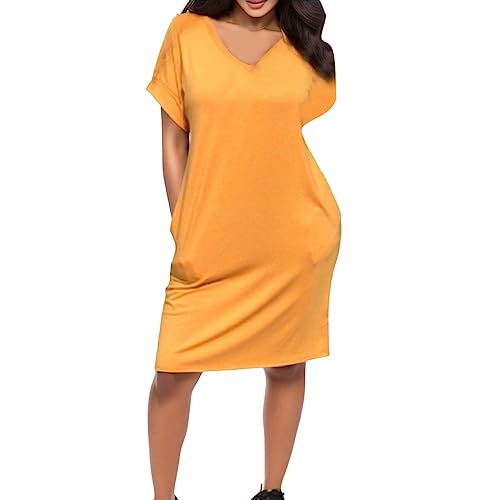Robe d'été avec t-shirt fluide qui résout le manque de poches