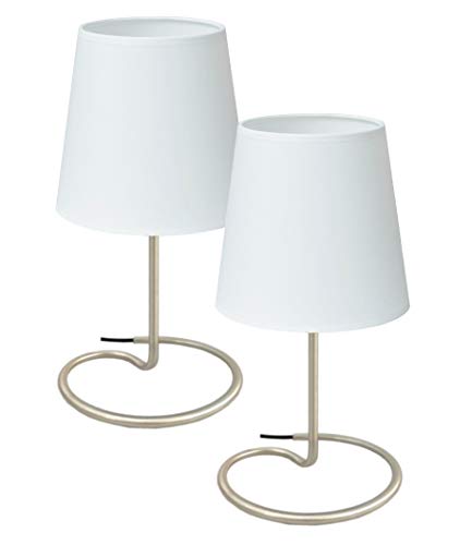 Trango 2 pacchi Lampada da tavolo, lampada da comodino, lampada TG2018-25W