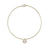 House Of Hunter Gold Oval Bezel Collar Charm Necklace (Clear)