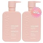 MONDAY HAIRCARE Volume Shampoo + Conditioner Set (2 Pack) 12oz Each for Thin, Fine, and Oily Hair, Made from Coconut Oil, Ginger Extract, & Vitamin E, 100% Recyclable Bottles