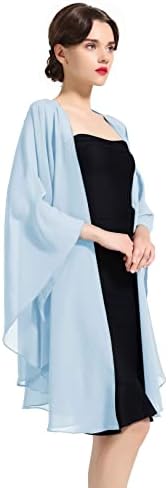 BEAUTELICATE Chiffon Shawl Bridal Wedding Wrap Long Evening Scarves Scarf