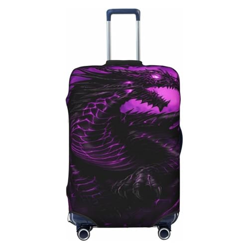 Purple Dragon Suitcase Cover Fashion Luggage Covers Anti-Scratch Elastic Lightweight Protector For Travel Outdoor Medium