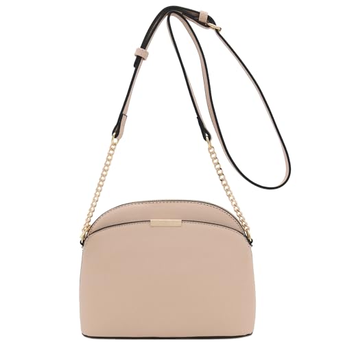 Image of FashionPuzzle Saffiano Small Dome Crossbody bag with Chain Strap