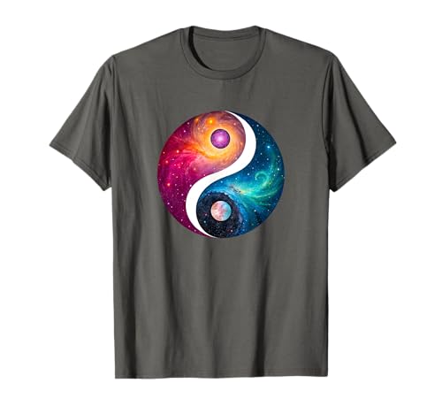 Yin Yang Feng Shui Ying Yang Zen Taijitu colorido Galaxy Camiseta