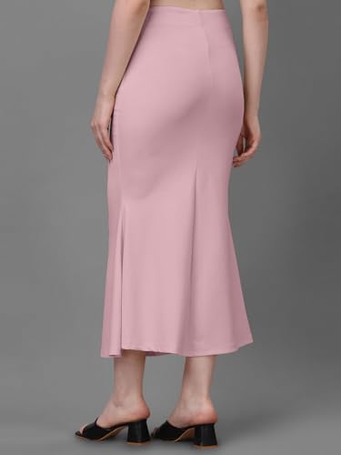 Image of Women's Saree Shapewear Petticoat, Cotton Blend Stretchable Mermaid Skirt, High Waist Tummy Control, Smooth Curve Fit with Adjustable Drawstring