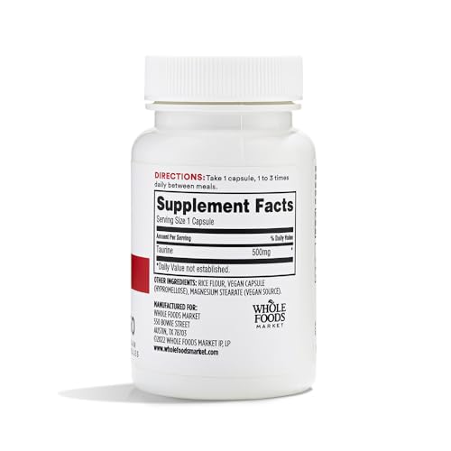 365 by Whole Foods Market, Taurine 500mg, 60 Count - image 2