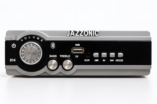 Image of Double IC High Power Car Stereo with LCD & Remote Control | Universal Fit MP3 Player -Bluetooth, USB, AUX, FM Radio, SD Card | Built-in Equalizer for Bass & Treble Control | Black-Grey (014)