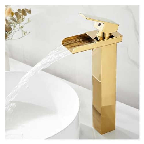 Mitigeur cascade eau chaude et froide avec poignée unique pour vanité