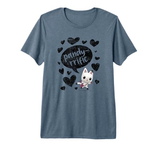 T-shirt Gabby's Dollhouse Pandy Paws idée cadeau anniversaire enfant motif cœurs