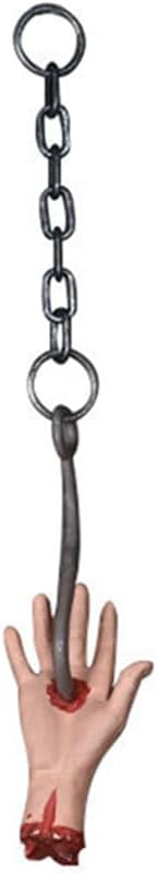 DOITOOL Fake Human Hands Hanging Props Scary Bloody Broken Body Parts Halloween Decorations for Haunted House Halloween Party Decorations Supplies Picture 2 62*10*8cm