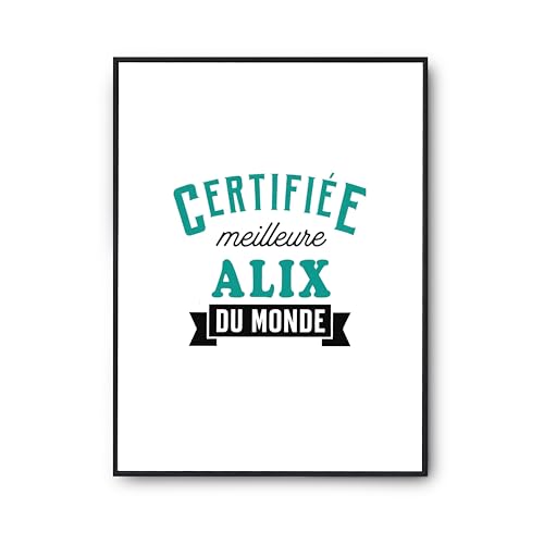 Affiche Meilleure Alix du Monde : Le Poster Humour Plein d'Affection