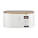 Typhoon Living Bread Bin with Bamboo Lid, 16 x 33.5 x 18 cm, Cream