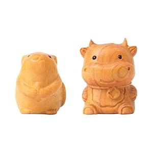 YSJCHEBS 2 Stück Holz Tierornamente