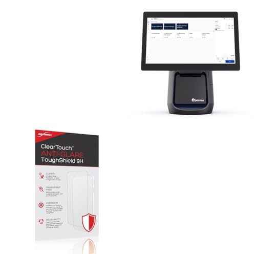 BoxWave Screen Protector Compatible with ePOSnow Countertop - ClearTouch Anti-Glare ToughShield 9H (2-Pack), Anti-Glare 9H Tough Flexible Film Screen Protector