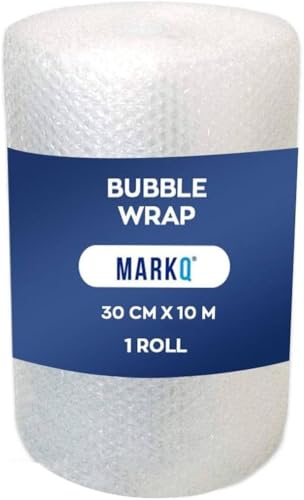 MARKQ Bubble Wrap Roll 30 cm x 10 m Air Bubble Cushioning Wrap for Packaging Shipping Mailing Packing and Moving Supplies
