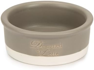 Beeztees DBL Kedi Mama Su Kabı, Seramik, Mat Gri, 12cm, 300ml