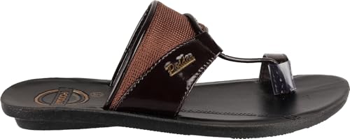 Image of Poddar Men's Flat Sandals - Stylish Toe Ring Slip-On Chappal for Casual, Party & Ethnic Wear