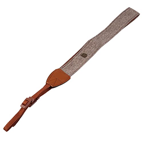 Camera Strap, PU Leather Adjustable Shoulder Neck Strap Belt, Universal Anti-slip Camera Strap Length Fit for SLR Cameras (Brown)