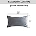 Home Brilliant 12x20 Pillow Cover Solid Velvet Rectangular Throw Pillows Accent Lumbar Pillow Cover Decorative Pillow Cases for Bed Office Kids, 12 x 20 Inch, Gun Metal Grey