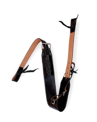 Wembils Horse Western Leather Complete Flank Cinch Set Rear Flank Back Cinch Girth Saddle Billets Tack Horse Cinches (Black) #TOP4