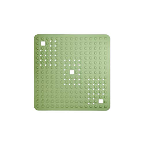 Duschmatte Grün/quadratisch: 60x60 cm - sehr rutschfest & sehr robust - Antirutschmatte für Dusche...