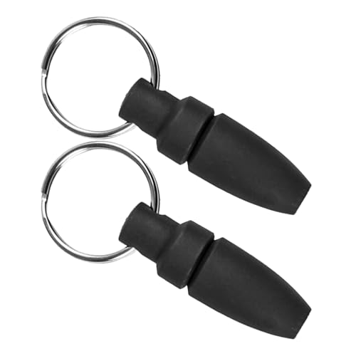 Hoement Perforateur de Cigares en Acier Inoxydable Noir Lot de 2 Porte-Clés Compact et Portable Outil Précis pour Couper et Percer les Cigares pour Voyages Fêtes et Usage Quotidien