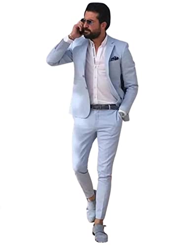 Costume deux pièces hommes avec veste à deux boutons et pantalon élégant quotidien