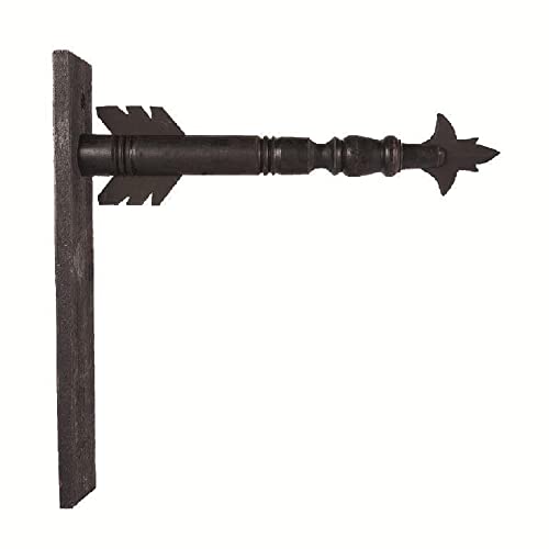 PQWERBX Decorative Hanging Sign 17.5 Inch Black Wood Arrow Holder