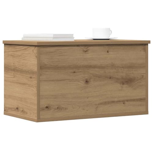 vidaXL Caja de Almacenamiento Roble Artesanal 60 x 35 x 35 cm, Caja de Almacenamiento Moderna, Organizador Rectangular, Solución sin Desorden, Espacio Ample, Diseño Compacto