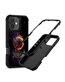 XWMHHP Compatible with iPhone 16 Case Cool Fire Baseball Field Design for Men Boys Kids Teens, 3-Layer Rugged Shockproof Anti-Slip Hard Bumper Silicone Rubber Heavy Duty Protection Cover
