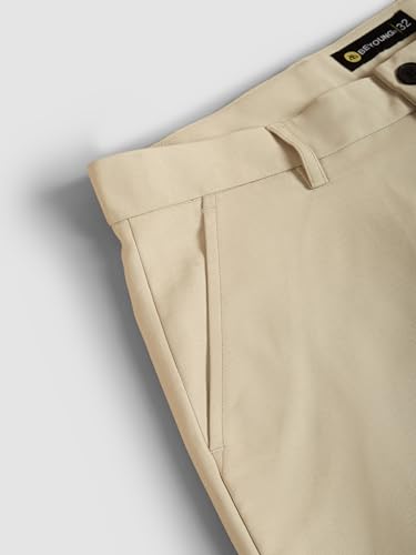 Image of Beyoung Men's Japanese Pants | Slouchy Fit 4 Pocket Classic Trousers for Men | Lightweight & Wrinkle-Resistant Formal Wear
